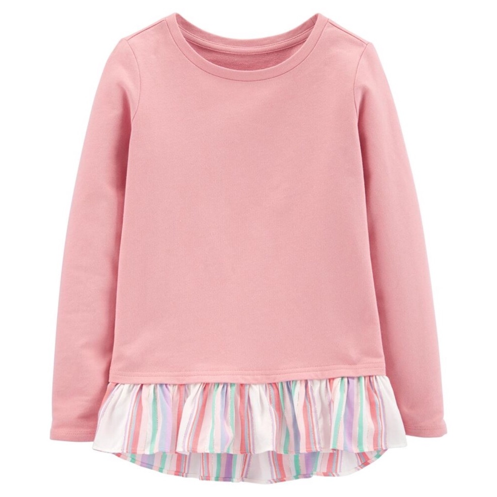 🌸4 for $20🌸 Girls Pink Ruffle Trim Sweatshirt